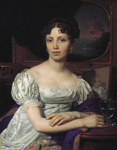 Portrait of Ekaterina Vladimirovna Rodzianko in kitchen
