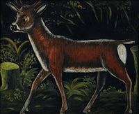Roe deer fawn by Niko Pirosmani — hand-painted animal oil painting reproduction on canvas
