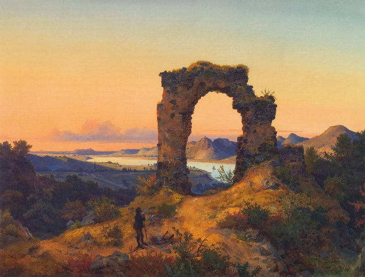 Roland's Arch by Andreas Achenbach — hand-painted cultural oil painting reproduction on canvas