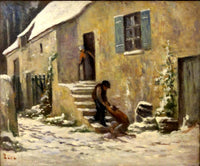 Rolleboise, Le Retour De L'enfant Prodigue by Maximilien Luce — hand-painted landscape oil painting reproduction on canvas