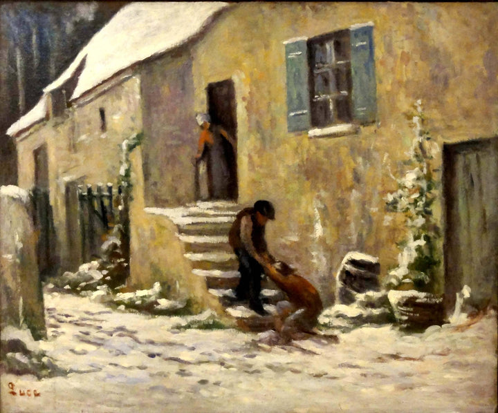 Rolleboise, Le Retour De L'enfant Prodigue by Maximilien Luce — hand-painted landscape oil painting reproduction on canvas