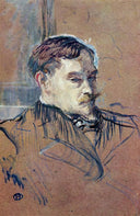 Romain Coolus by Henri de Toulouse-Lautrec — hand-painted portrait oil painting reproduction on canvas
