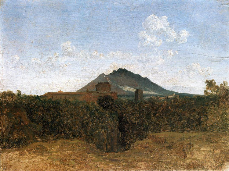 Roman Countryside Rocky Valley with a Herd of Pigs - Camille Corot