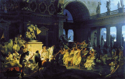 Roman Orgy in the Time of Caesars in study
