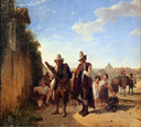 Roman Pifferari by Franz Ludwig Catel — group oil painting wall art, Romanticism