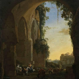 Roman Ruins with Shepherds