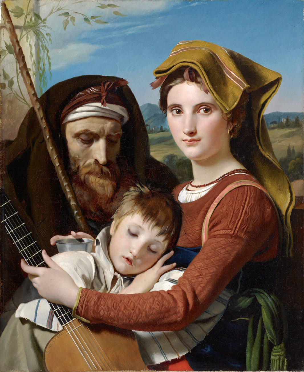 Roman shepherd family in the campagna by François-Joseph Navez, hand-painted portrait oil painting reproduction on canvas