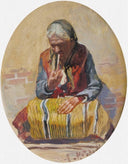 Romani woman by Anton Mitov — hand-painted portrait oil painting reproduction on canvas