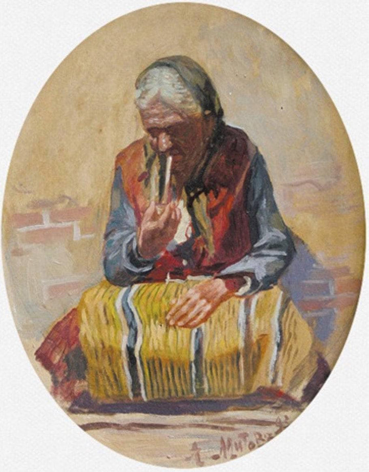 Romani woman by Anton Mitov — hand-painted portrait oil painting reproduction on canvas