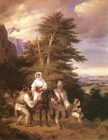 Romanian Family Going to the Fair by Miklos Barabas — hand-painted cultural oil painting reproduction on canvas