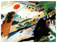 Romantic landscape by Wassily Kandinsky — hand-painted abstract oil painting reproduction on canvas