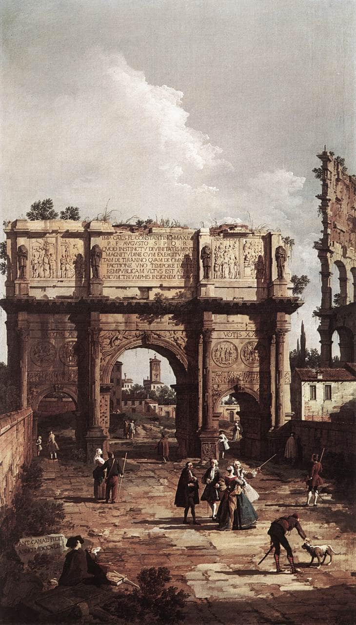 Rome: The Arch of Constantine - Canaletto