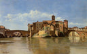 Rome, the Basilica of Constantine by Camille Corot — hand-painted architectural oil painting reproduction on canvas