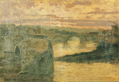 Rome, the Milvian Bridge by Michele Cammarano — oil painting reproduction