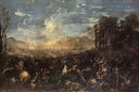 Römerschlacht by Salvator Rosa — hand-painted landscape oil painting reproduction on canvas