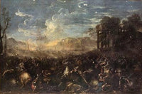 Römerschlacht by Salvator Rosa — hand-painted landscape oil painting reproduction on canvas