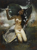 Balinese girl by Romualdo Locatelli — surrealism oil painting wall art, Orientalism