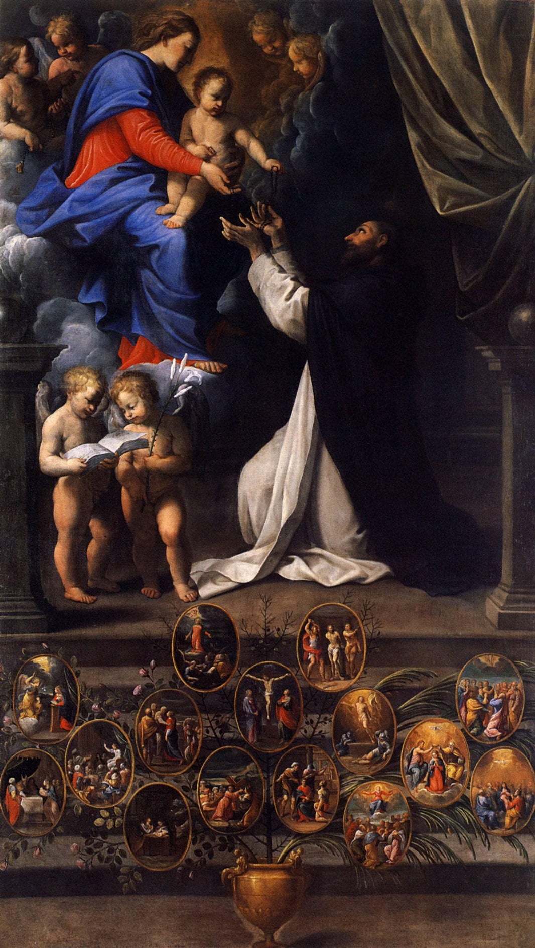 Rosary Madonna by Guido Reni — hand-painted cultural oil painting reproduction on canvas