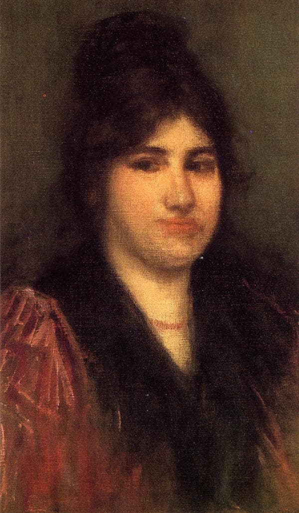 Rose (aka The Napolitaine) by James McNeill Whistler — hand-painted portrait oil painting reproduction on canvas