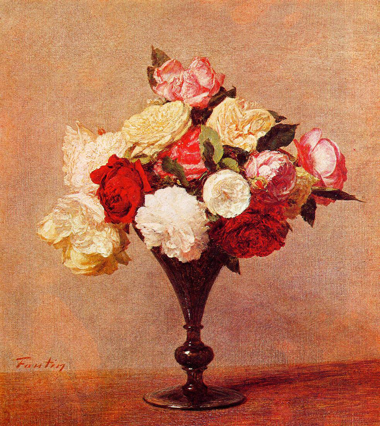 Roses in a Vase - Henri Fantin-Latour