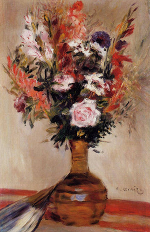 Roses in a Vase - Pierre-Auguste Renoir