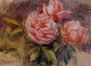 Roses by Pierre-Auguste Renoir — hand-painted botanical oil painting reproduction on canvas