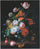 Roses, Tulips and Other Flowers in a Glass Vase on a Marble Ledge in modern living room