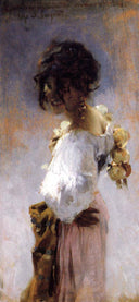 Rosina by John Singer Sargent, male oil painting wall art, Impressionism