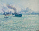 Rotterdam, Scène De Port by Maximilien Luce — hand-painted landscape oil painting reproduction on canvas
