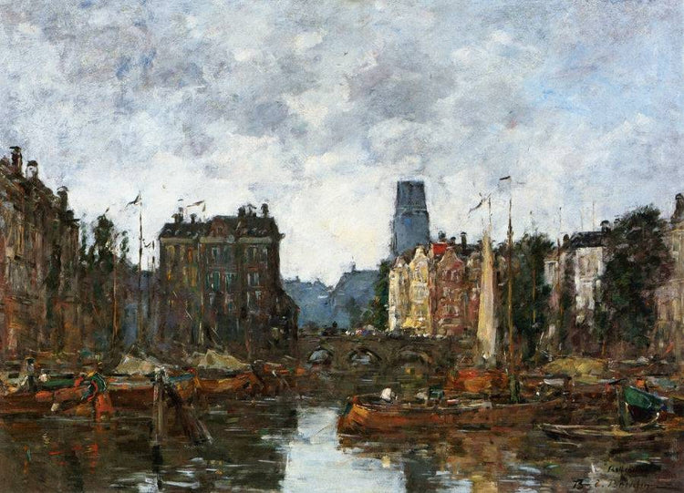 Rotterdam, the Pont de la Bourse - Eugene Boudin