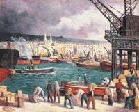 Rouen, Le Port by Maximilien Luce — hand-painted cultural oil painting reproduction on canvas