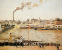 Rouen, Saint Sever Morning by Camille Pissarro — river oil painting wall art, Impressionism