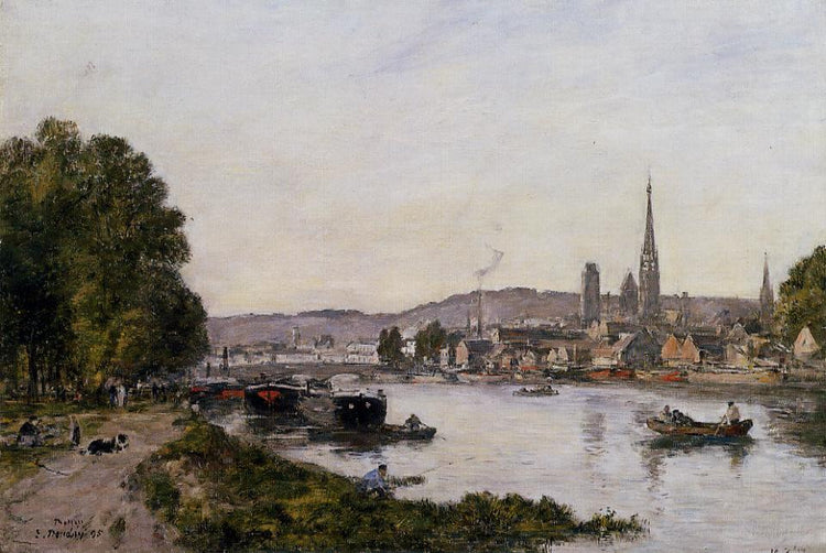 Rouen, View over the River Seine - Eugene Boudin