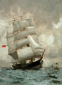 Rounding the Manacle Buoy by Henry Scott Tuke — hand-painted nautical oil painting reproduction on canvas