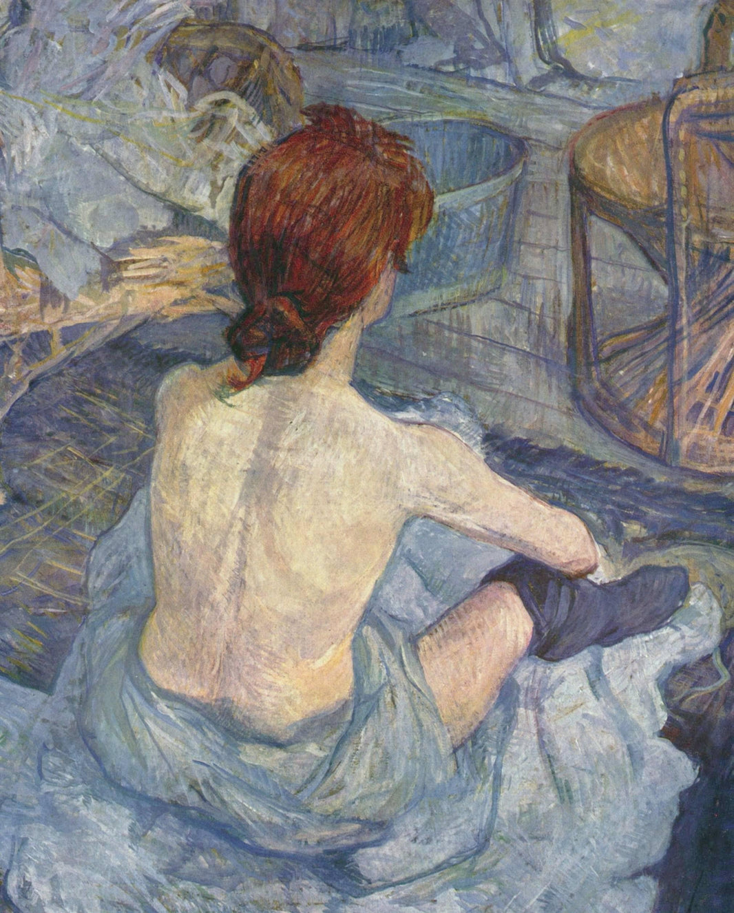 Rousse also called Toilet by Henri de Toulouse-Lautrec — hand-painted cultural oil painting reproduction on canvas