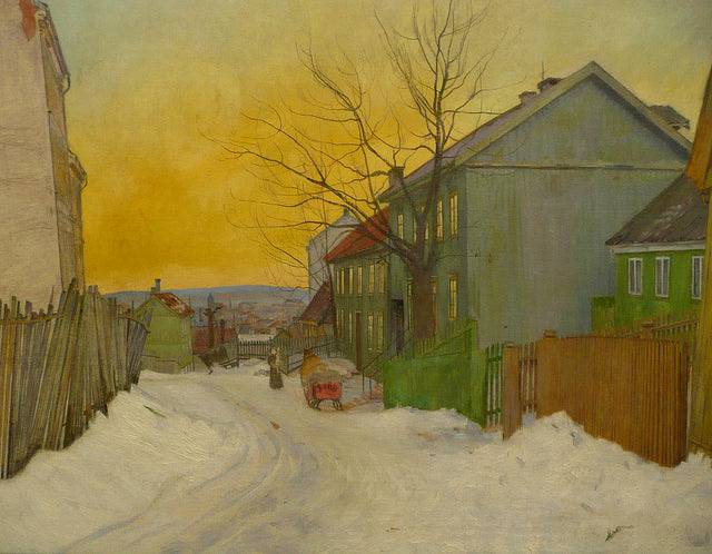 Rua em Oslo - Harald Sohlberg