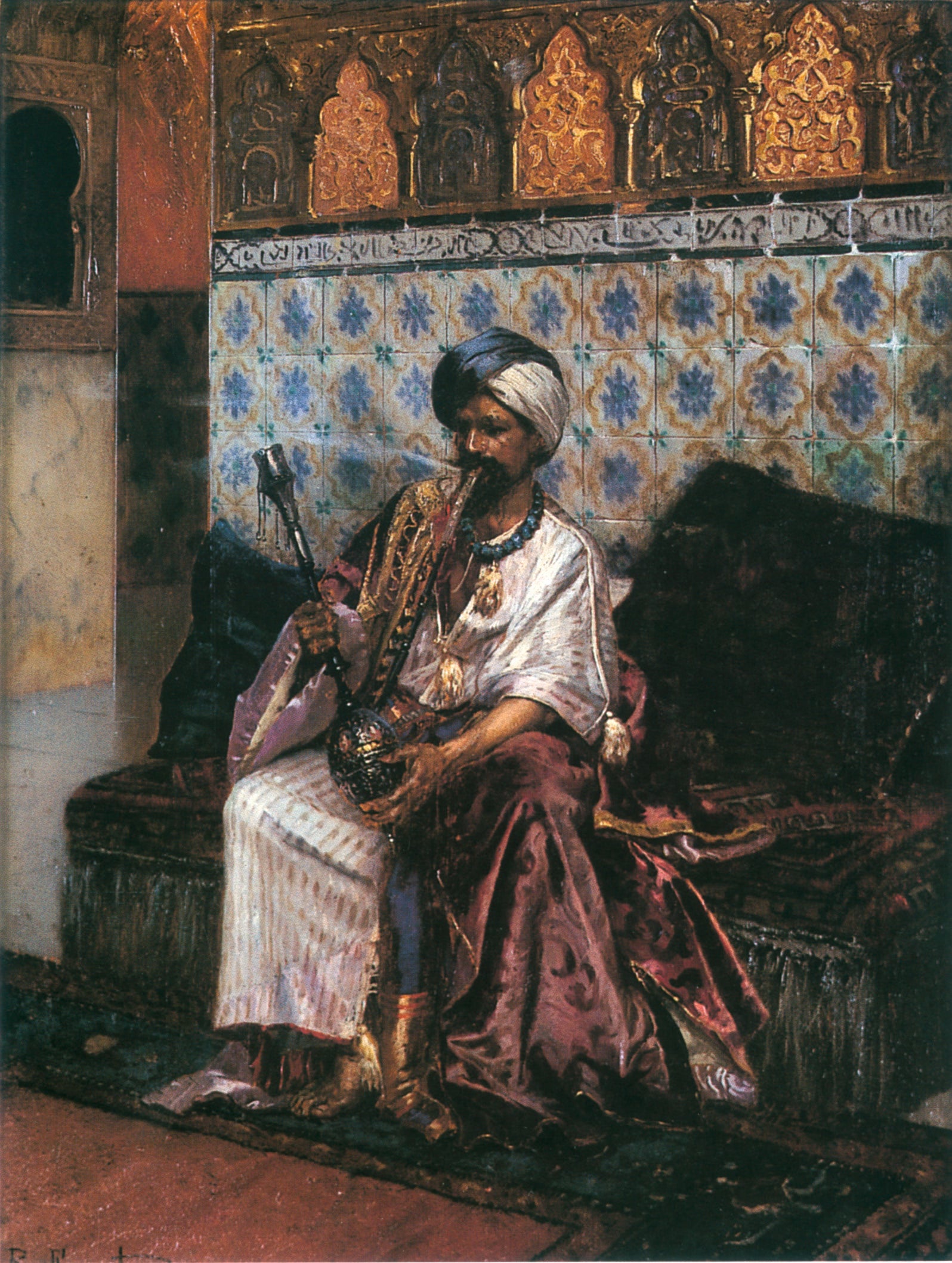 Le Fumeur De Narghilé - Rudolf Ernst