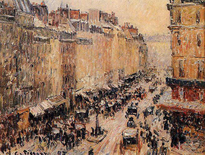 Rue Saint Lazare under Snow - Camille Pissarro