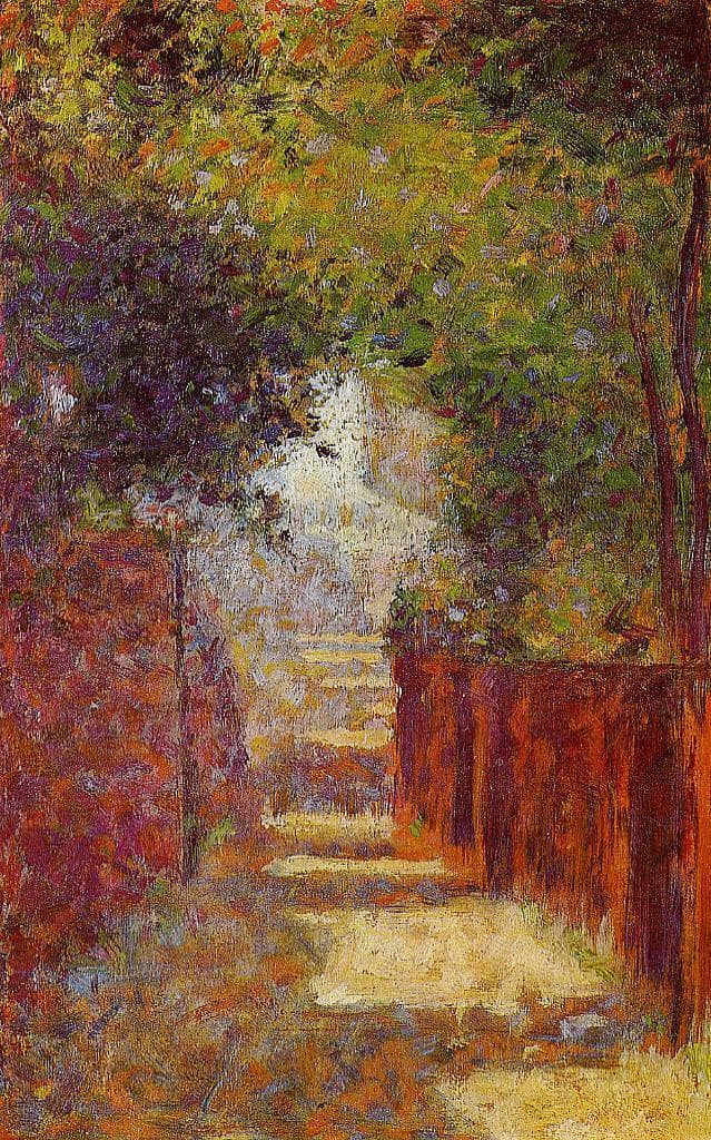 Rue St. Vincent in Spring by Georges Seurat — hand-painted botanical oil painting reproduction on canvas