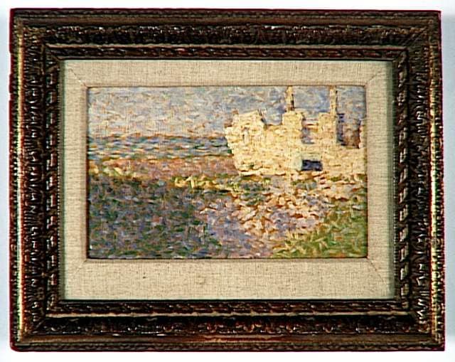 Ruins at Grandcamp by Georges Seurat — hand-painted cultural oil painting reproduction on canvas