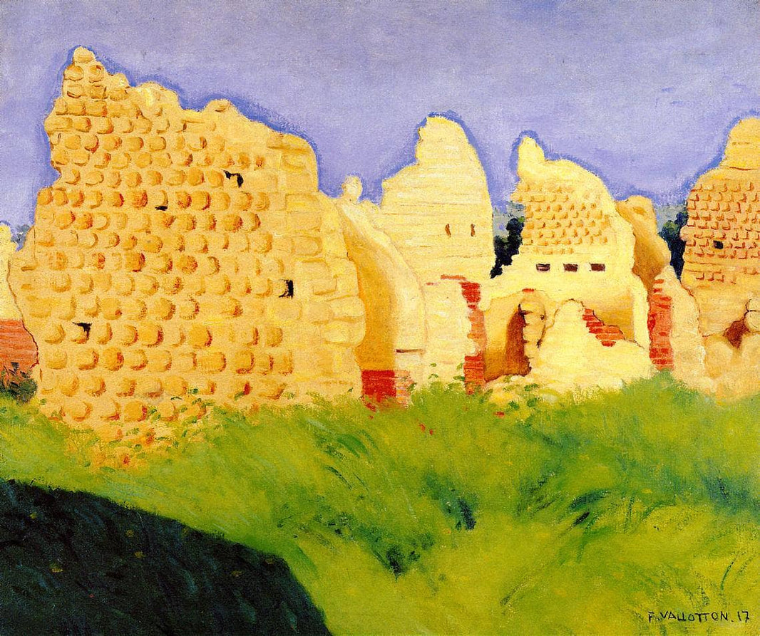 Ruins at Souain, Sunset by Felix Vallotton — hand-painted cultural oil painting reproduction on canvas