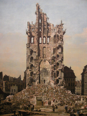 Ruins of Dresden's Kreuzkirche - Bernardo Bellotto