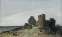 Ruins of the Castle in Rosemont by Johan Jongkind — rural oil painting wall art, Realism