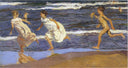 Running along the beach by Joaquín Sorolla — beach oil painting wall art, Impressionism