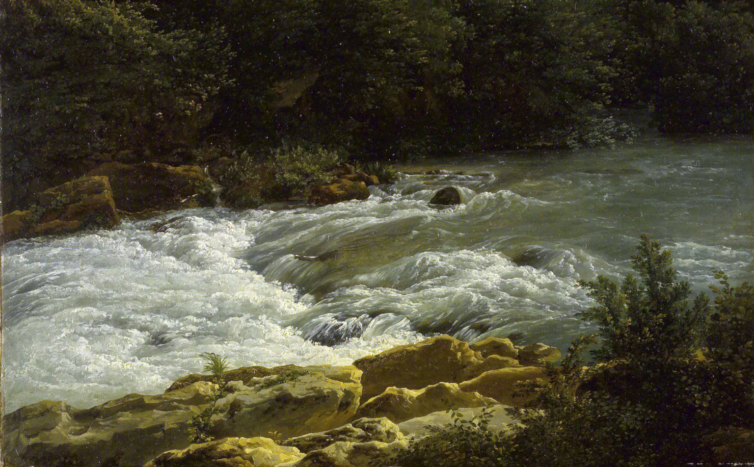 Running Stream at San Cosimato - Jean-Joseph-Xavier Bidauld