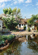 Rural Landscape by Peder Mørk Mønsted — hand-painted landscape oil painting reproduction on canvas