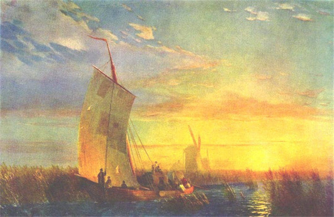 Rush on Dnieper near Aleshki by Ivan Aivazovsky — hand-painted landscape oil painting reproduction on canvas