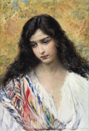 Russian Beauty by Konstantin Makovsky — hand-painted portrait oil painting reproduction on canvas