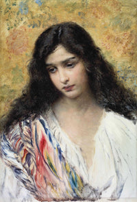 Russian Beauty by Konstantin Makovsky — hand-painted portrait oil painting reproduction on canvas