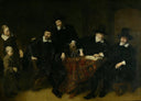 Four Governors of the Amsterdam Leper Asylum by Ferdinand Bol — group oil painting wall art, Baroque